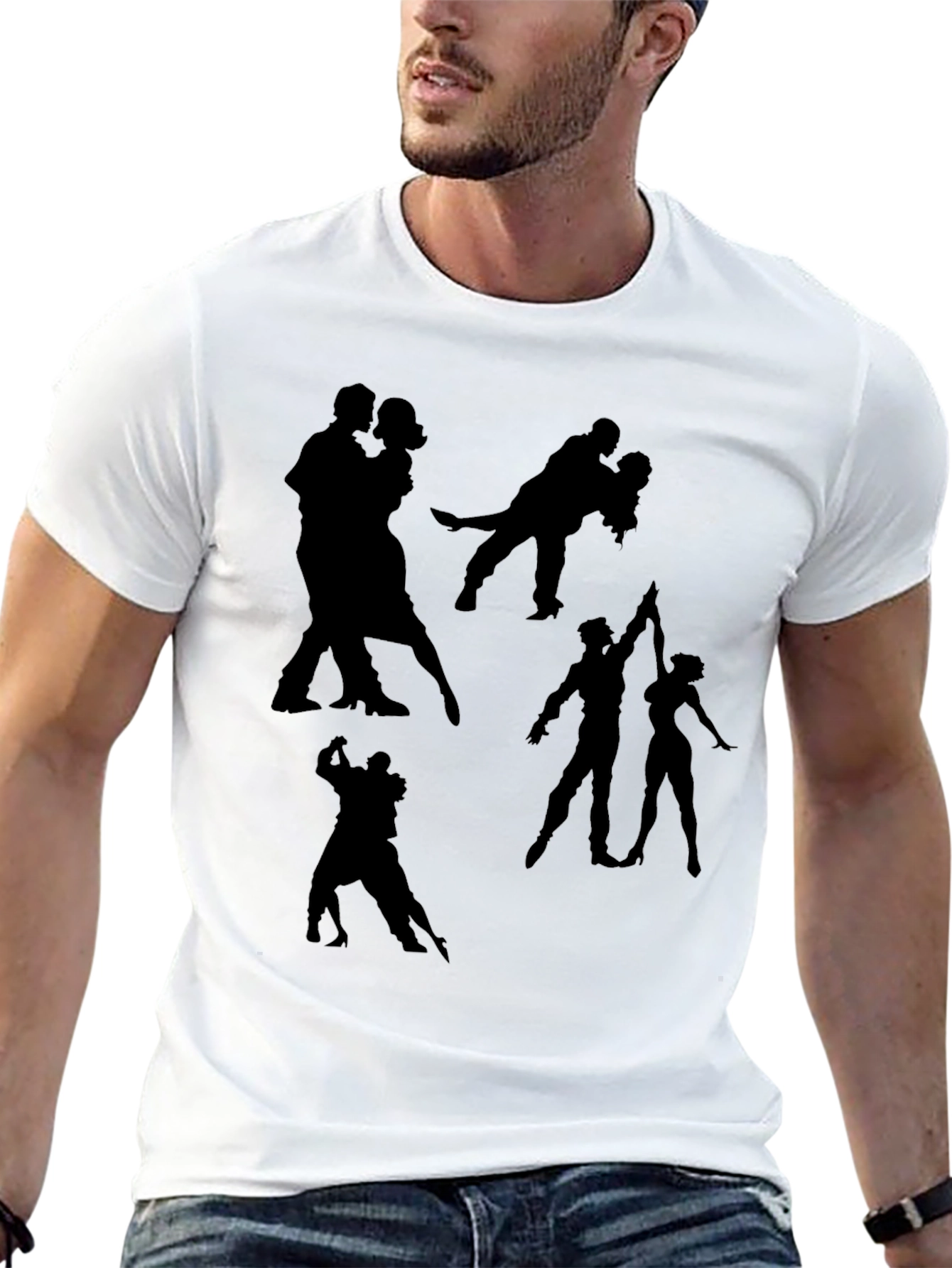Dance Silhouette Graphic Tee - Black T-Shirt