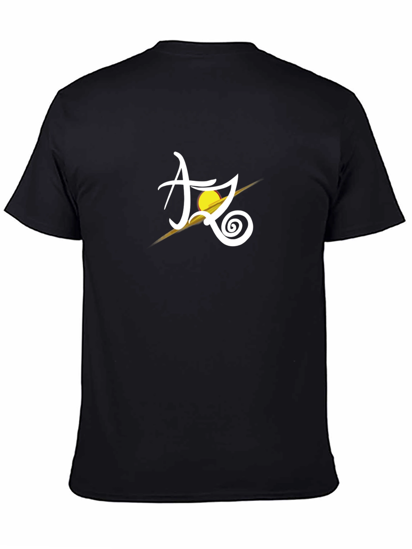 Stylish Black T-Shirt with Abstract Design