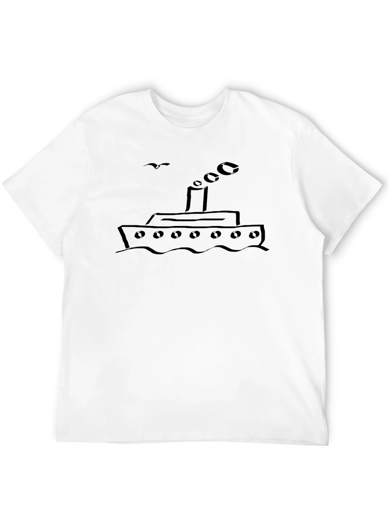 Black Steamship Graphic Tee