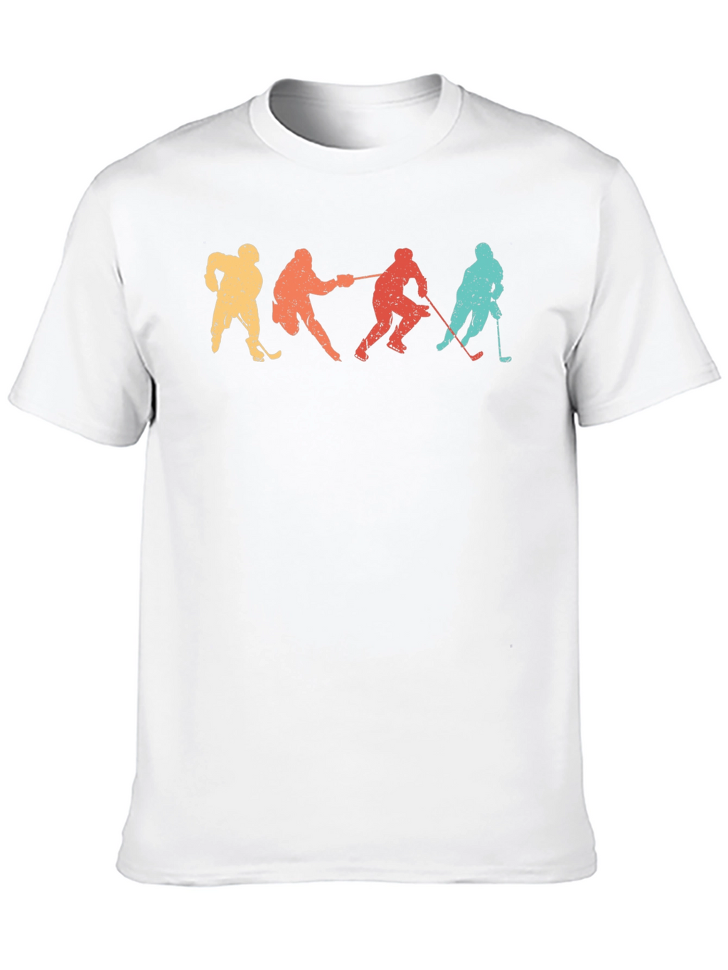 Retro Hockey Player Silhouette Graphic Tee
