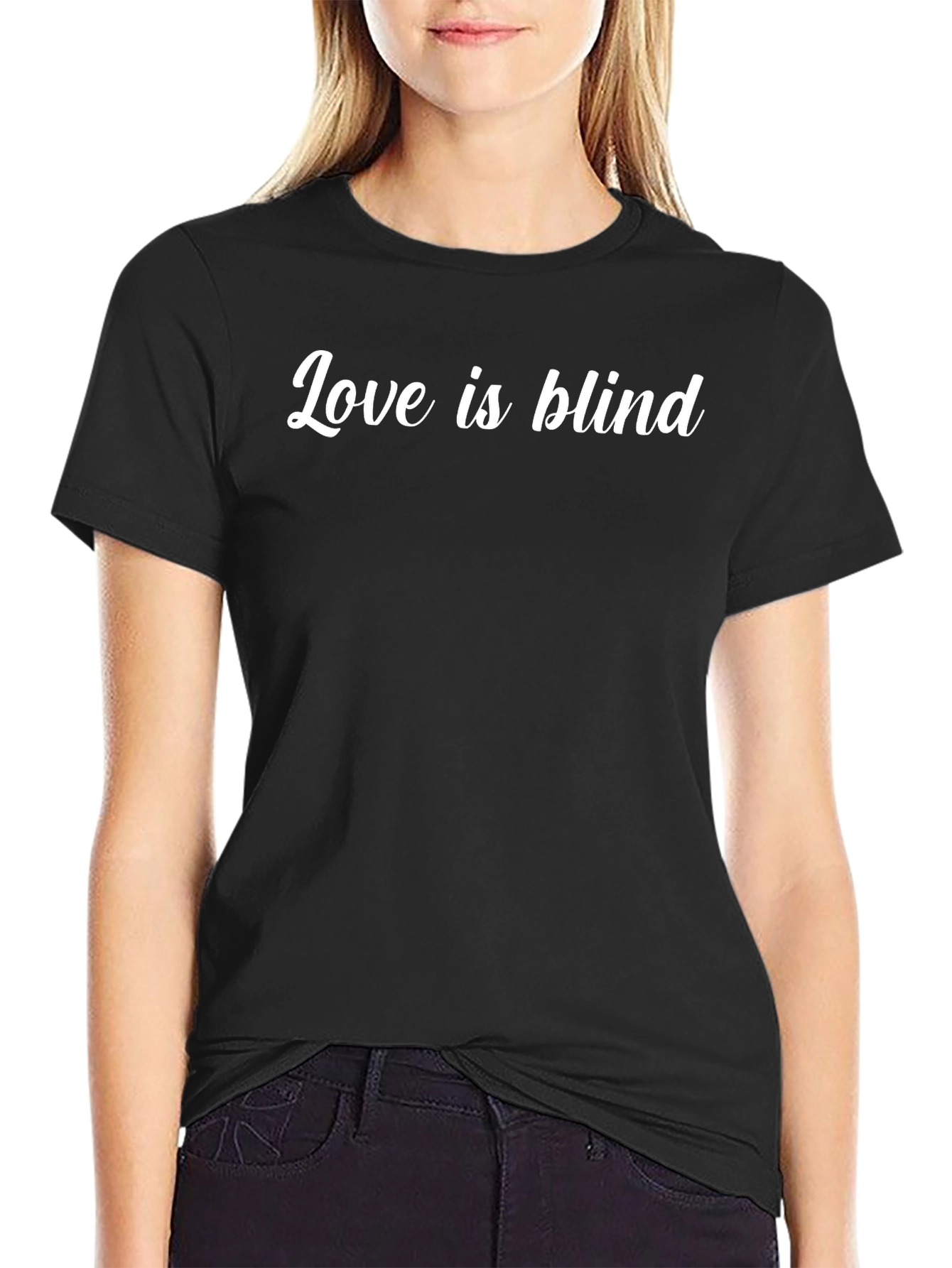 Love Is Blind - Black Graphic T-Shirt