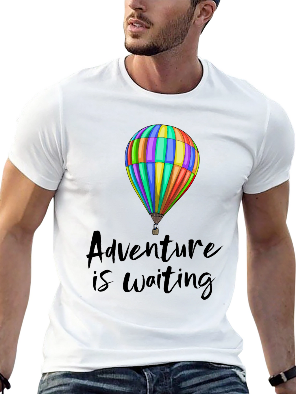 Adventure Waiting Hot Air Balloon Graphic Tee