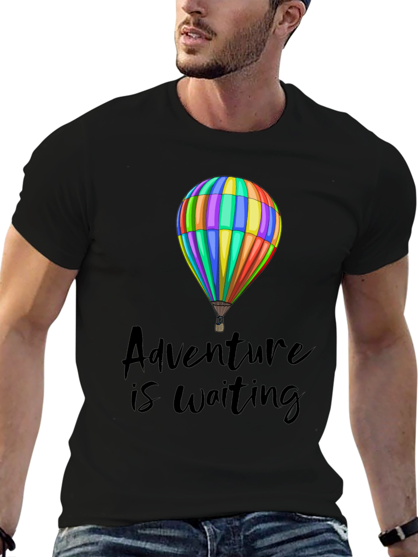 Adventure Waiting Hot Air Balloon Graphic Tee