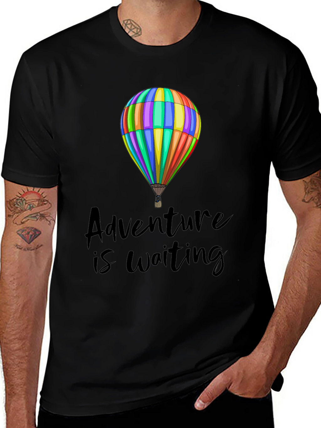 Adventure Waiting Hot Air Balloon Graphic Tee