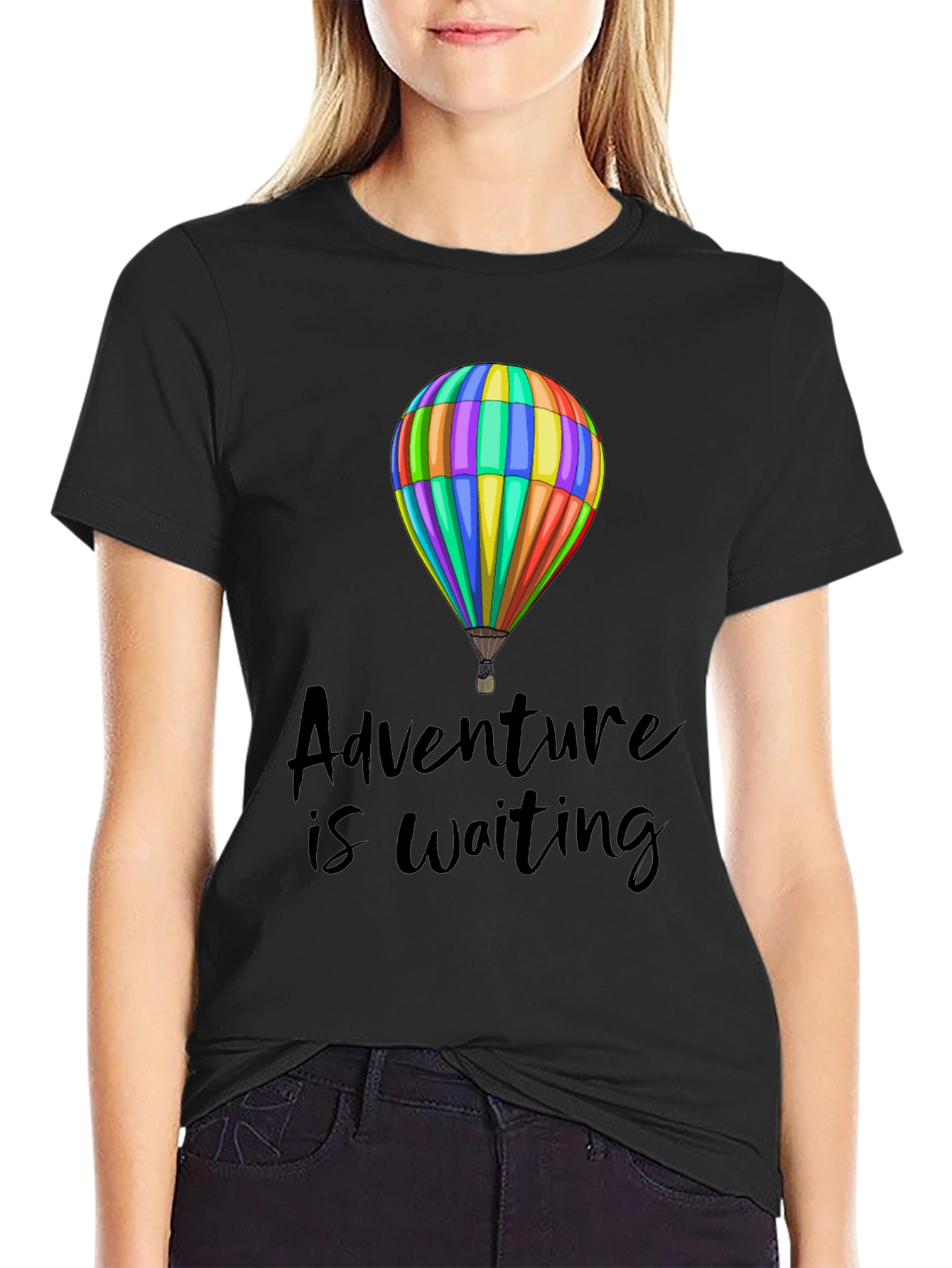 Adventure Waiting Hot Air Balloon Graphic Tee