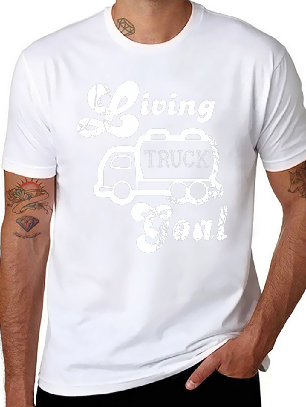 Living Truck Goal Black Graphic Tee