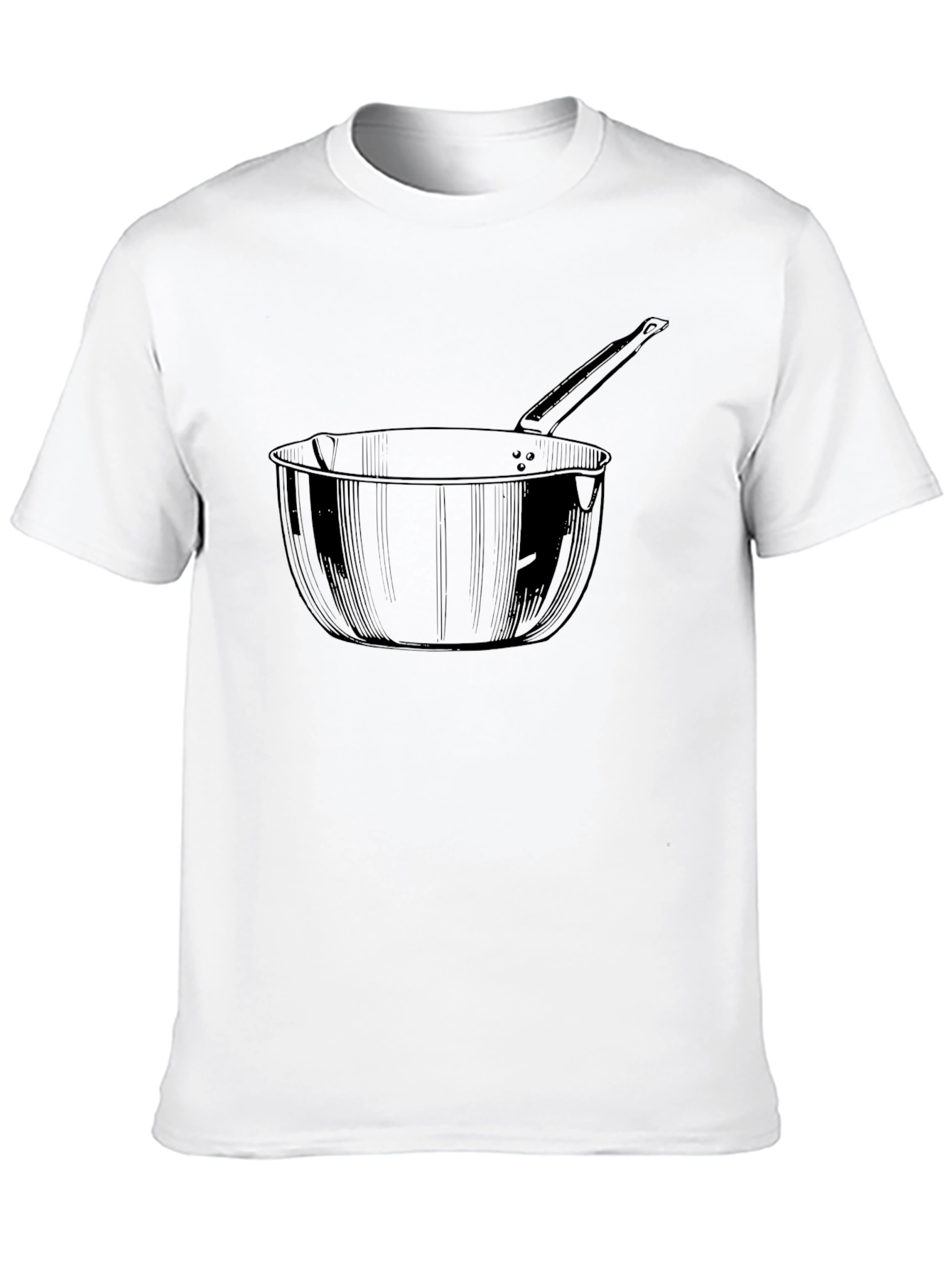 Pot Drawing Black T-Shirt - Unique Design