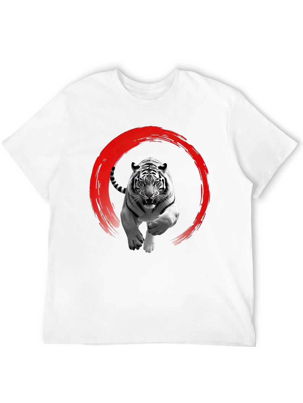 Tiger Print Black T-Shirt