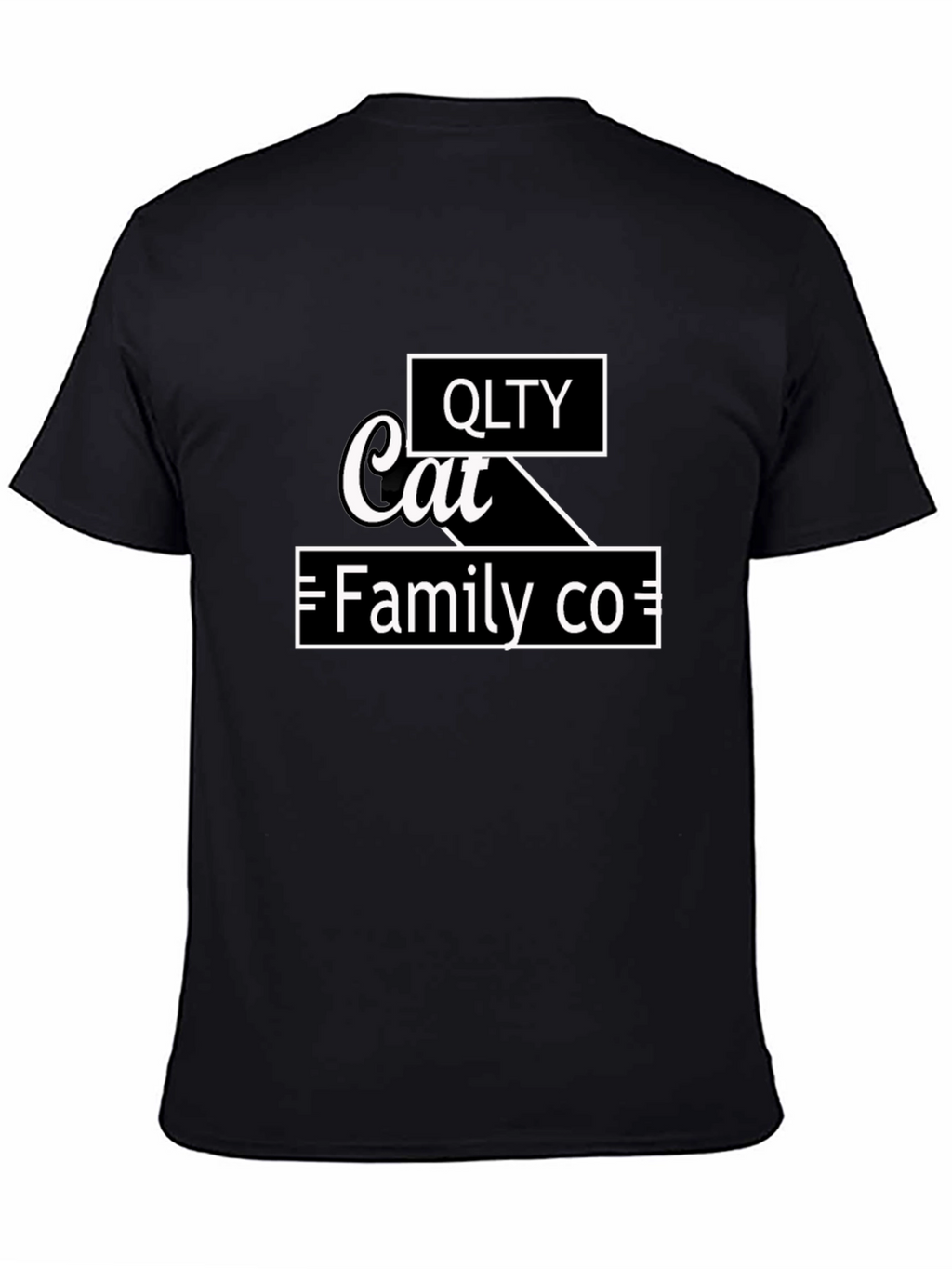 QLTY Cat Family Co. Black Graphic Tee