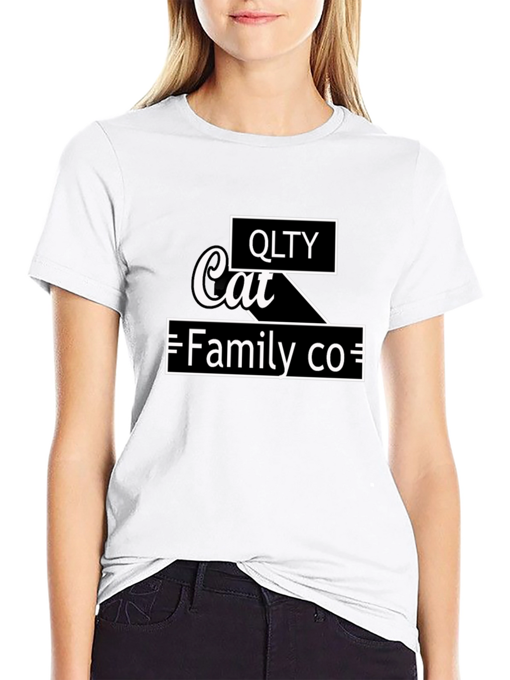 QLTY Cat Family Co. Black Graphic Tee