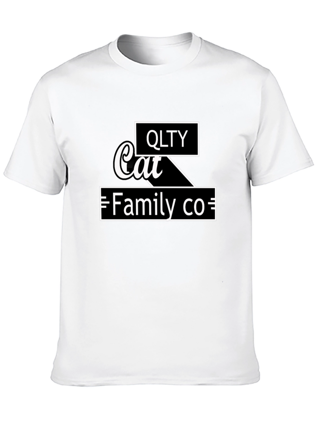 QLTY Cat Family Co. Black Graphic Tee
