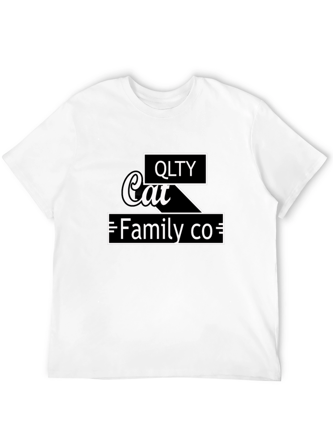 QLTY Cat Family Co. Black Graphic Tee