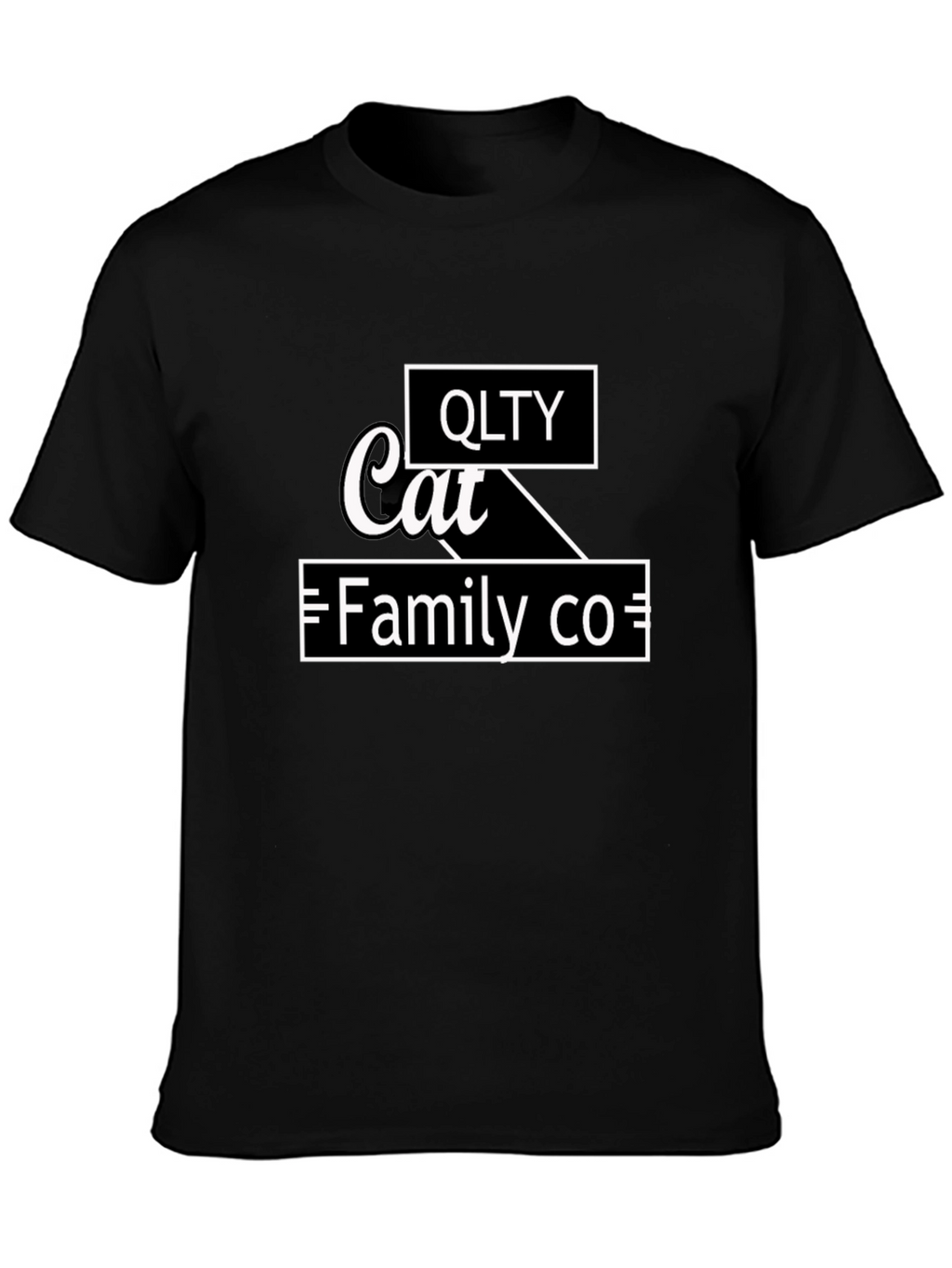 QLTY Cat Family Co. Black Graphic Tee
