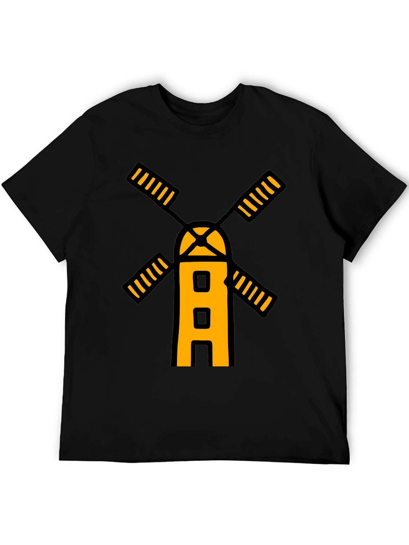 Windmill Graphic T-Shirt - Black