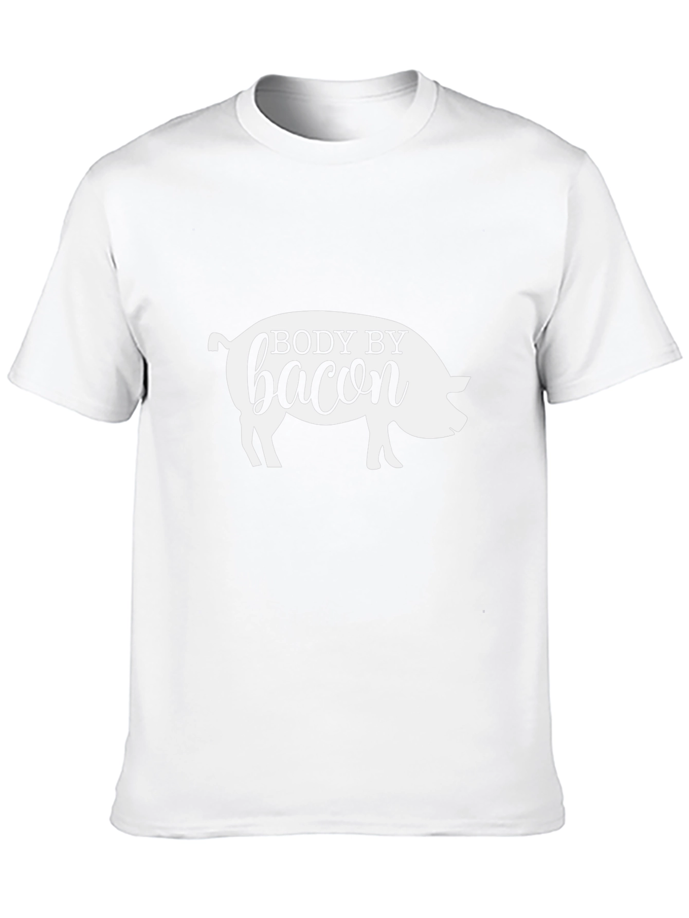 Body By Bacon T-Shirt Funny Pig Graphic Tee