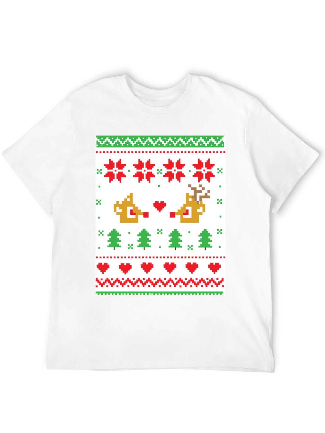 Pixelated Christmas Sweater T-Shirt