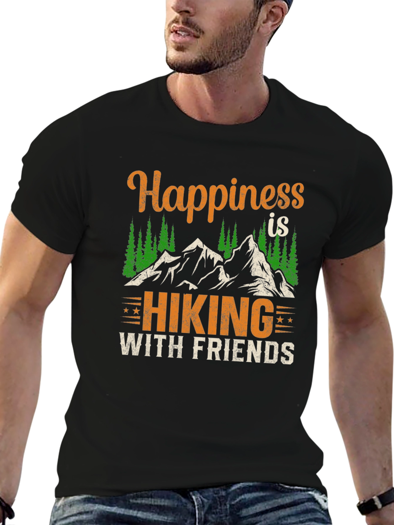 Happiness is Hiking with Friends Graphic Tee