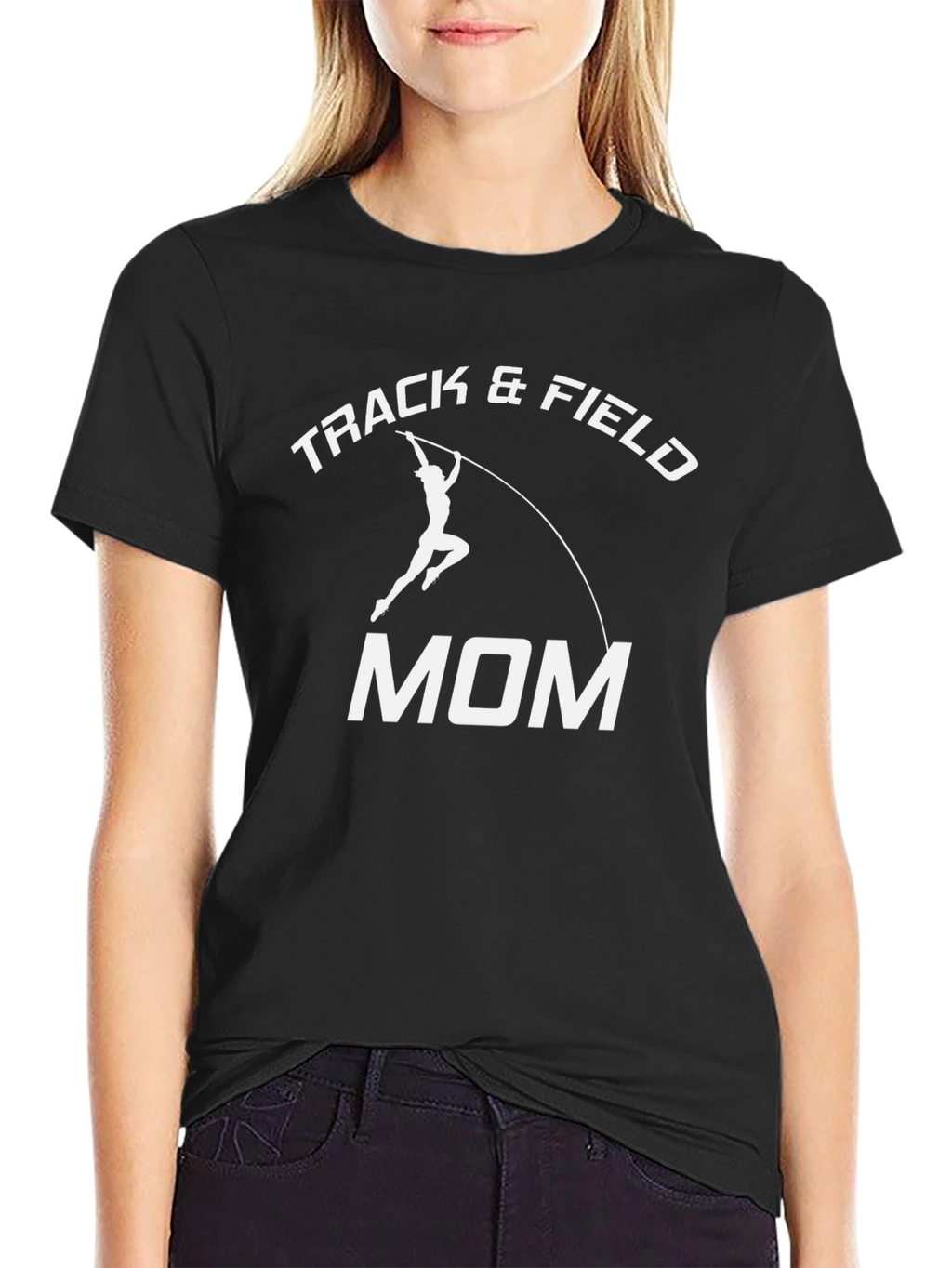 Track & Field Mom T-Shirt - Pole Vault Design