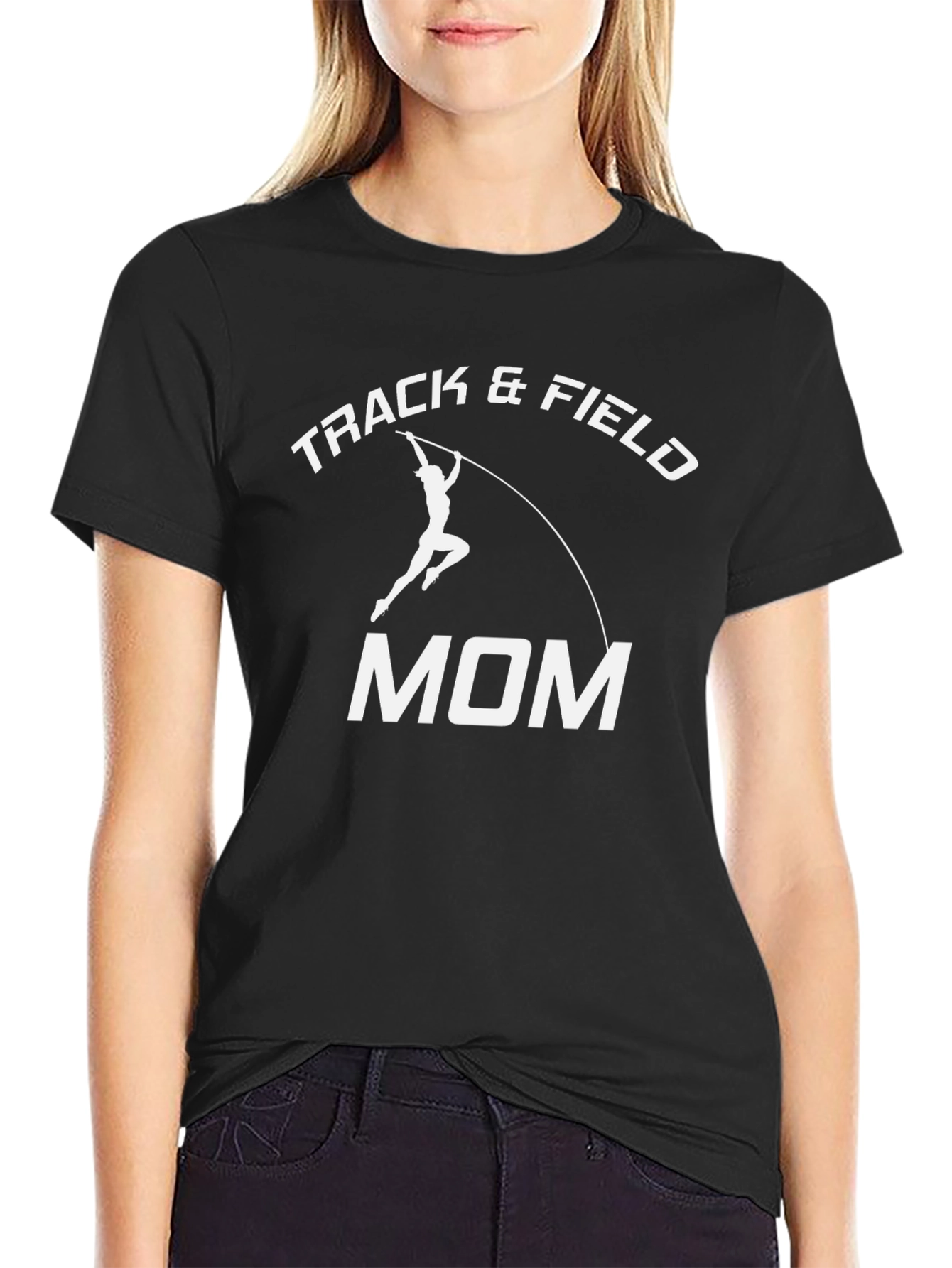 Track & Field Mom T-Shirt - Pole Vault Design