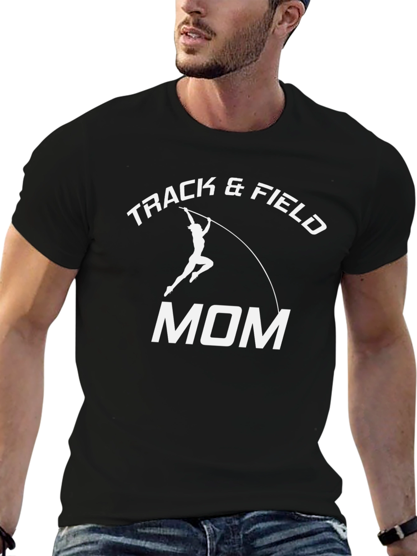 Track & Field Mom T-Shirt - Pole Vault Design