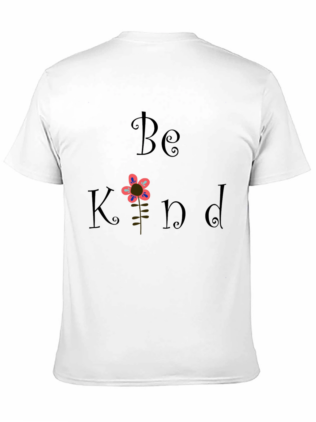 Be Kind Flower Graphic T-Shirt - Black