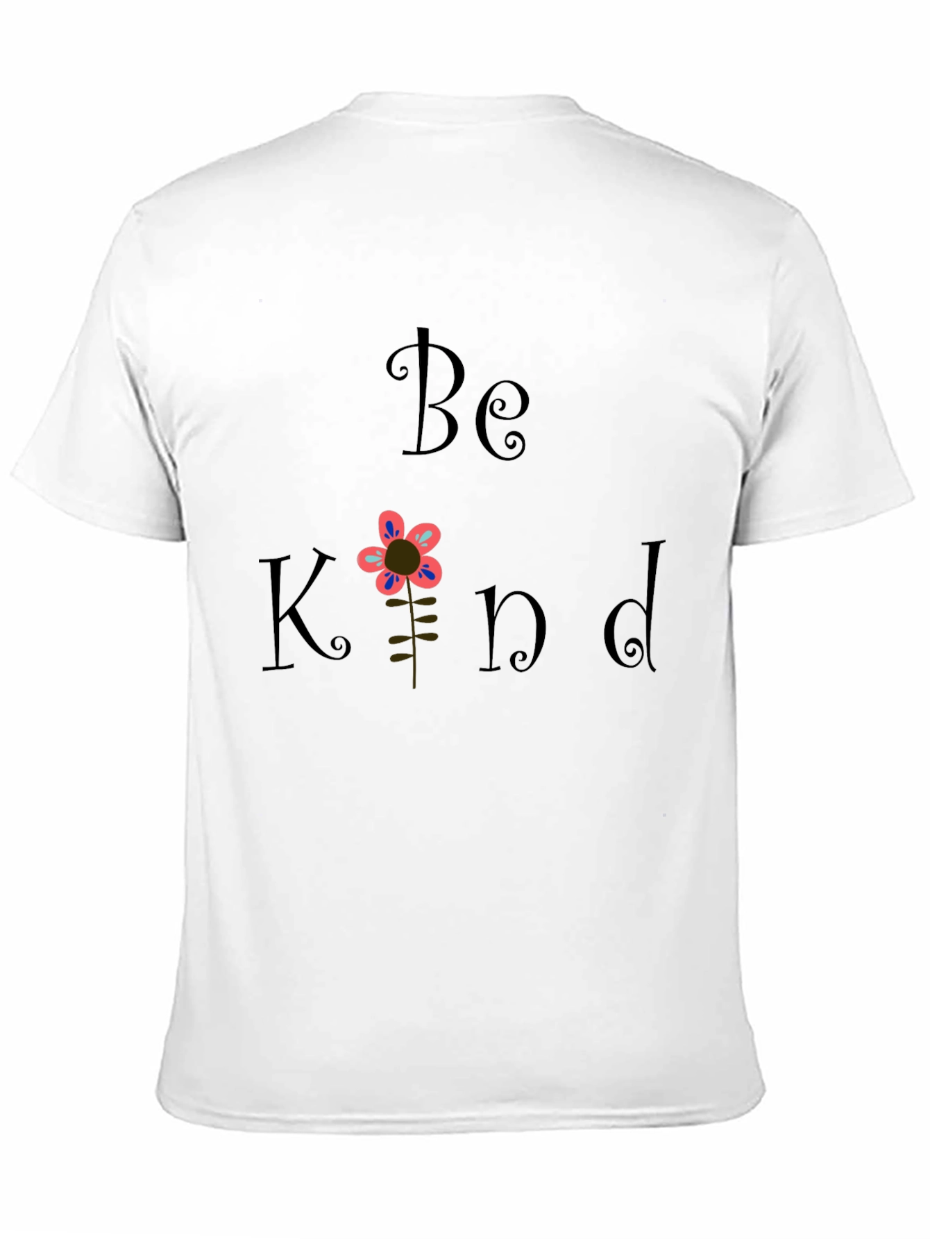 Be Kind Flower Graphic T-Shirt - Black