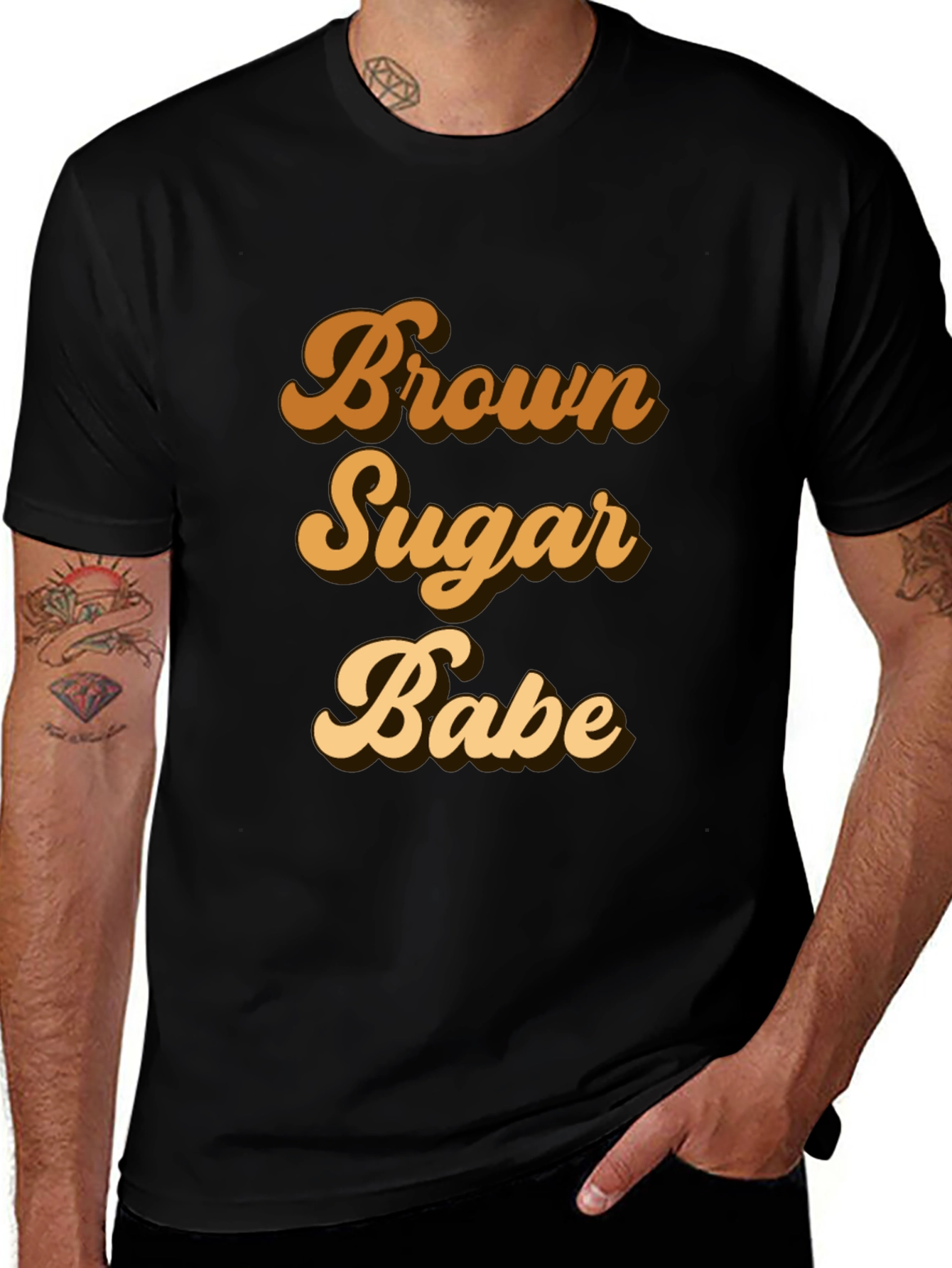 Brown Sugar Babe Black T-Shirt