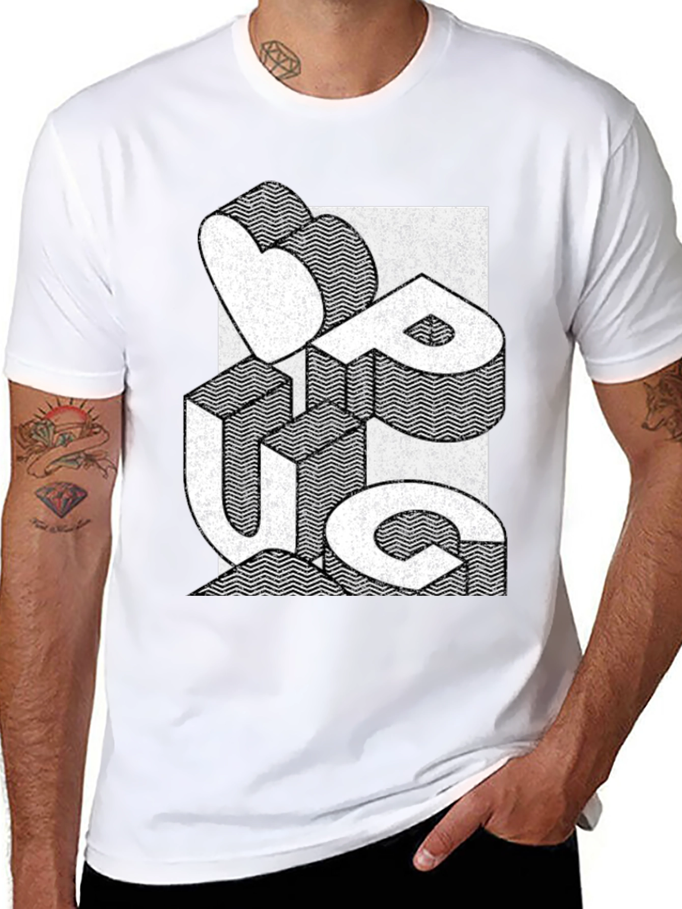 Cool Graphic Print Black T-Shirt