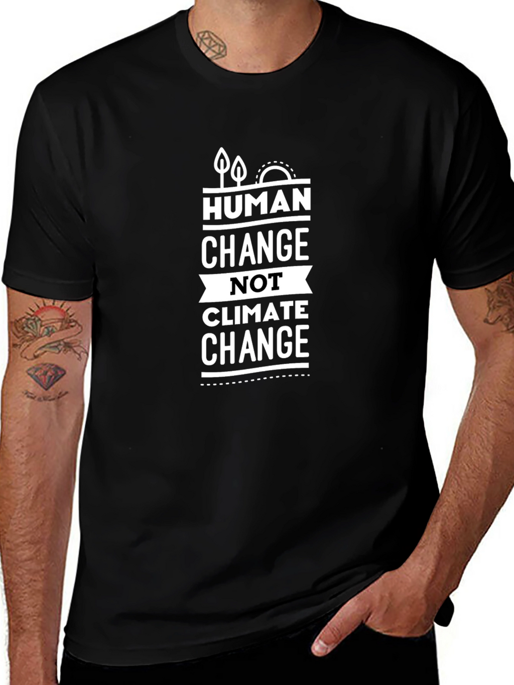 Human Change Not Climate Change Graphic Tee