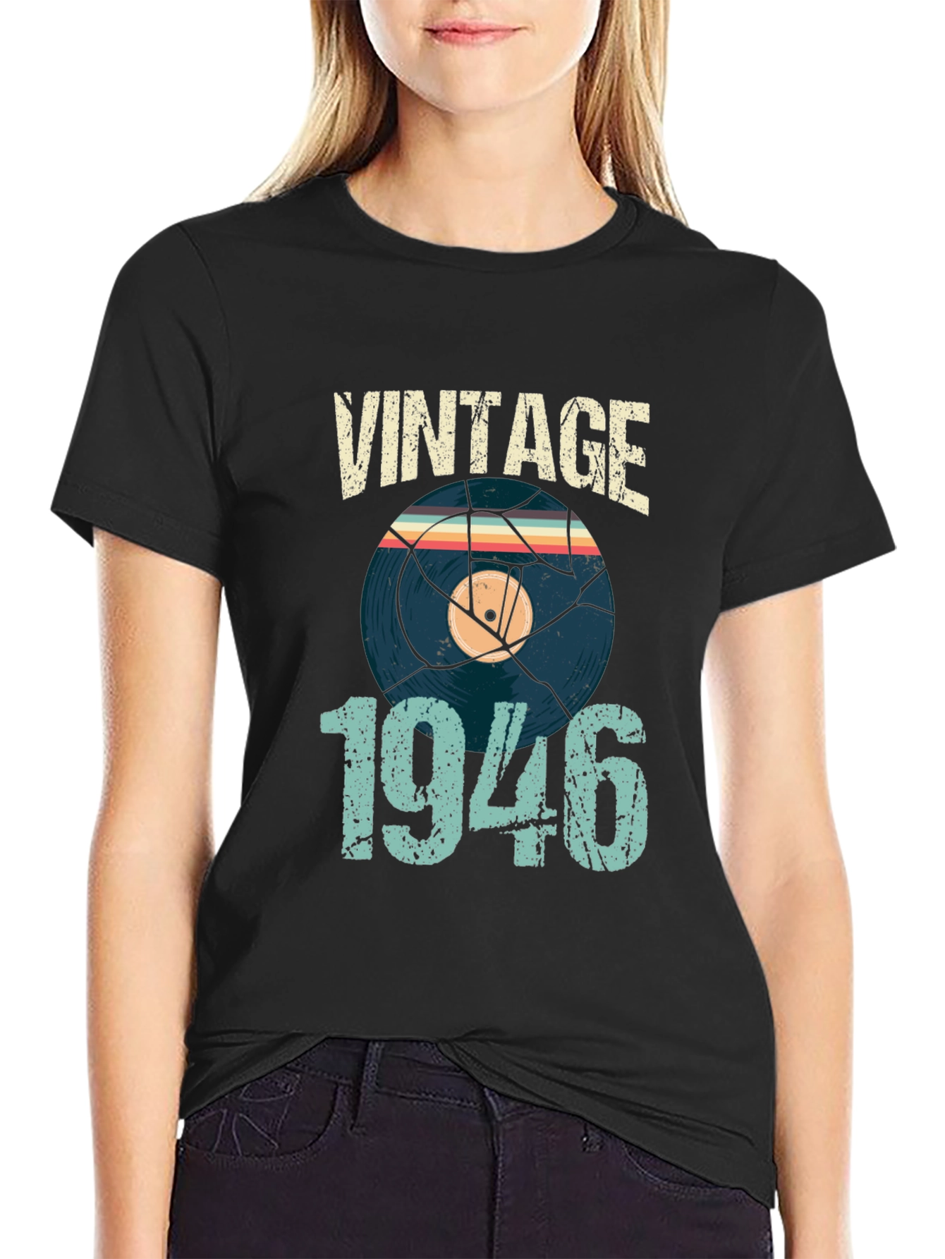 Vintage 1946 Record Graphic T-Shirt
