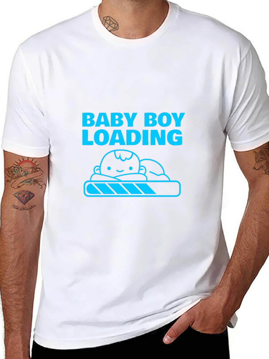Baby Boy Loading Tee - Expecting Dad Shirt