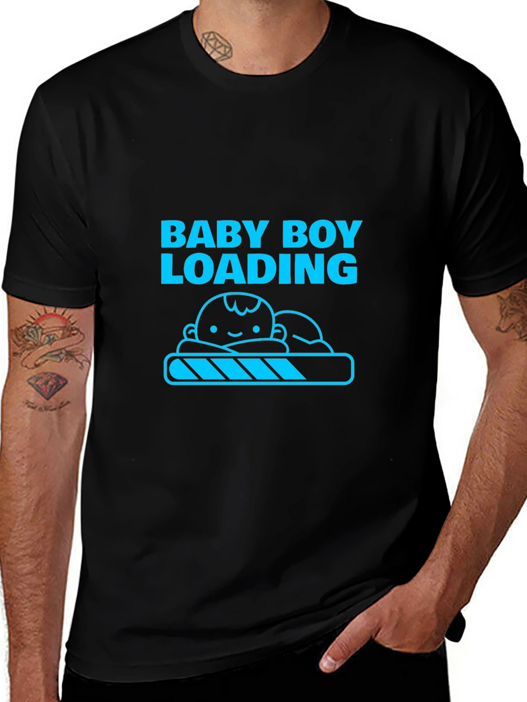 Baby Boy Loading Tee - Expecting Dad Shirt