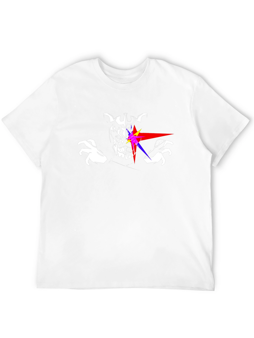 Laser Eyes Wolf Graphic T-Shirt