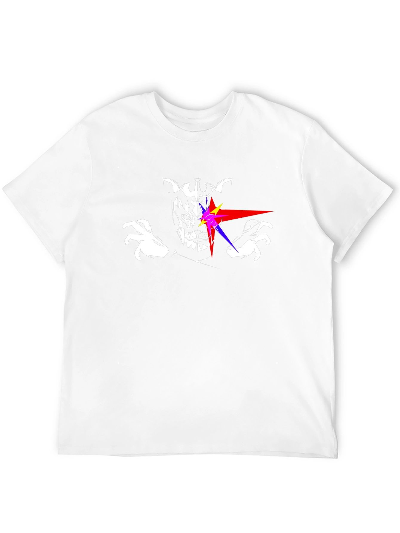 Laser Eyes Wolf Graphic T-Shirt