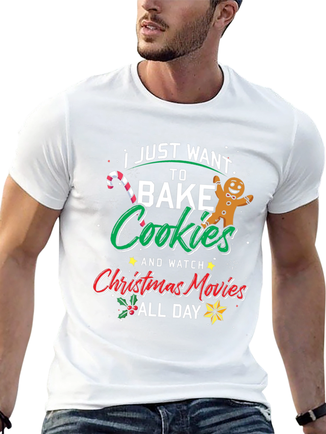 Festive Bake Cookies & Watch Christmas Movies T-Shirt