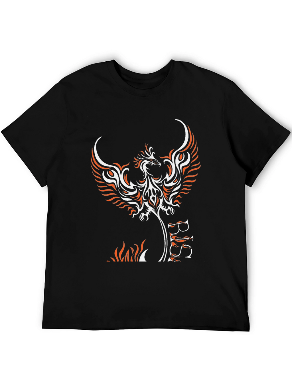 Phoenix Graphic Print Black T-Shirt