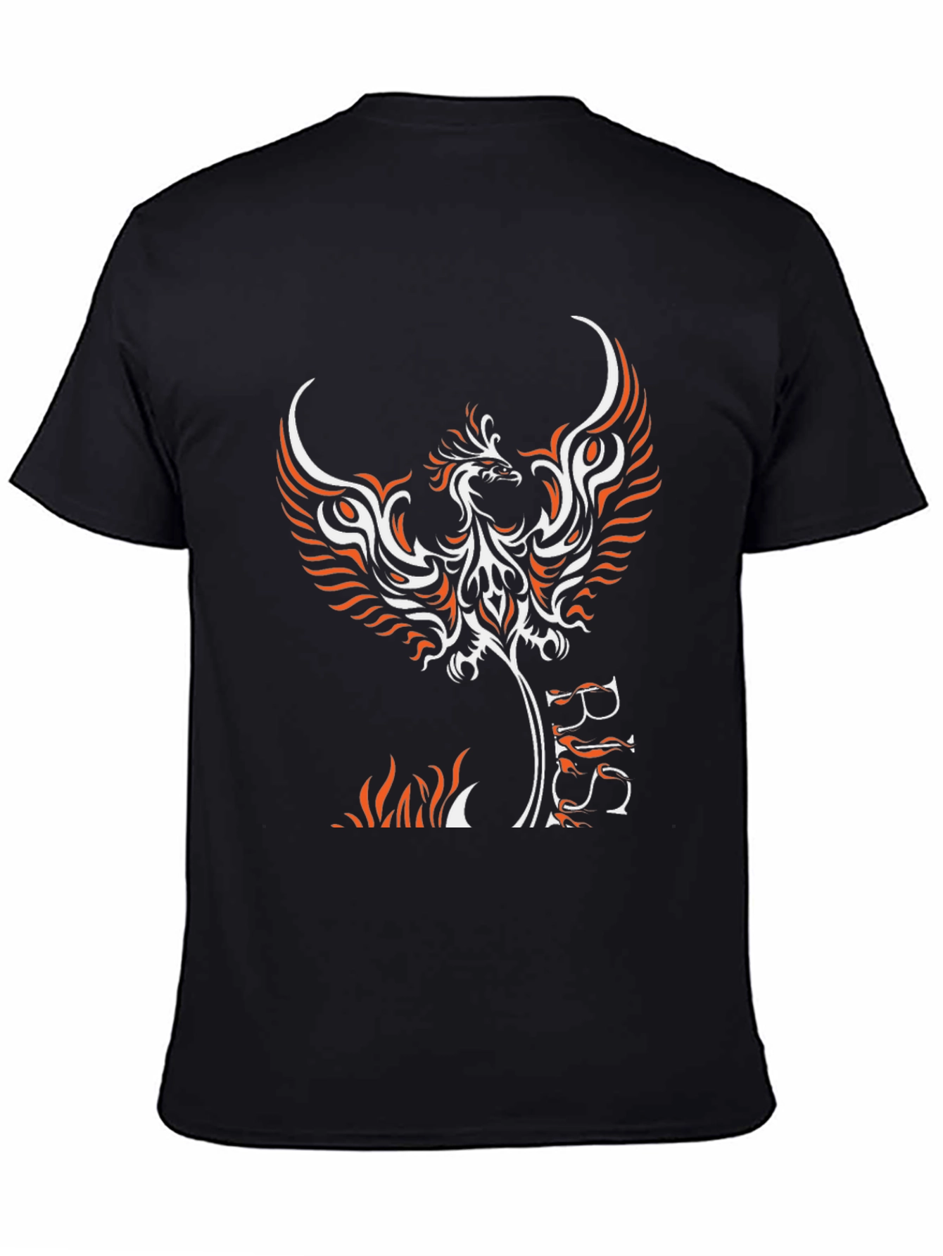 Phoenix Graphic Print Black T-Shirt