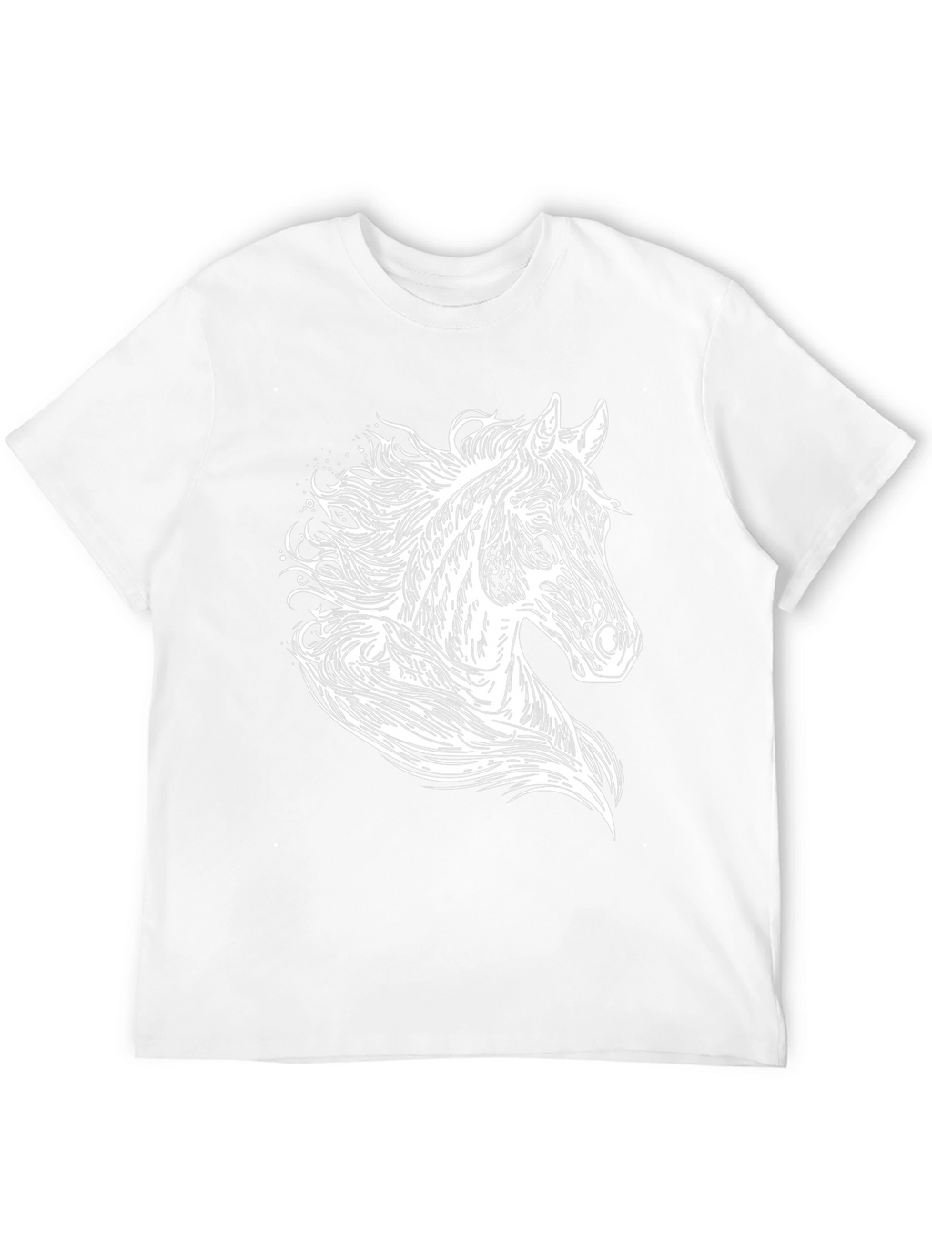 Black T-Shirt with Horse Graphic Tee