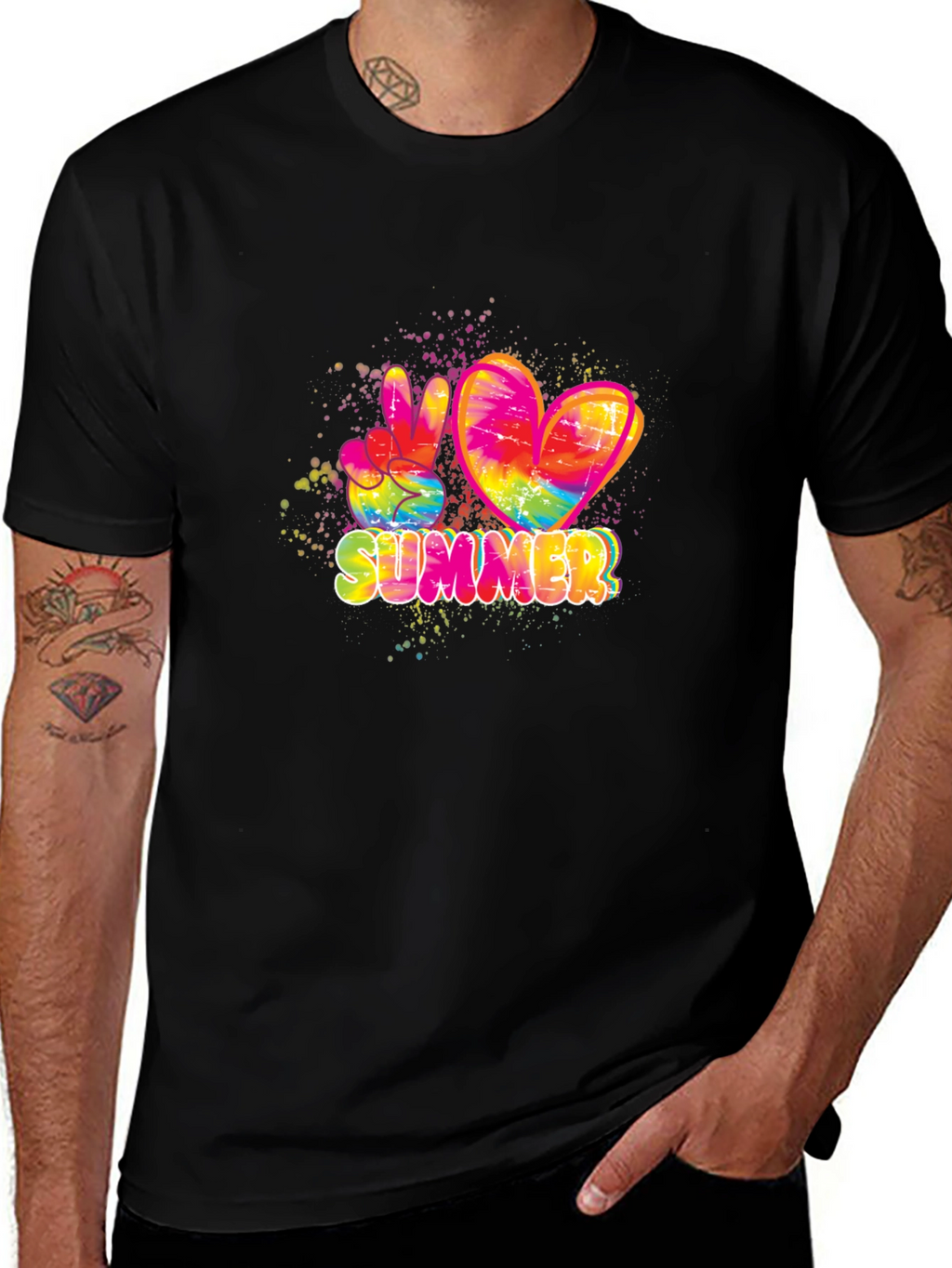 Summer Peace & Love Tie Dye T-Shirt