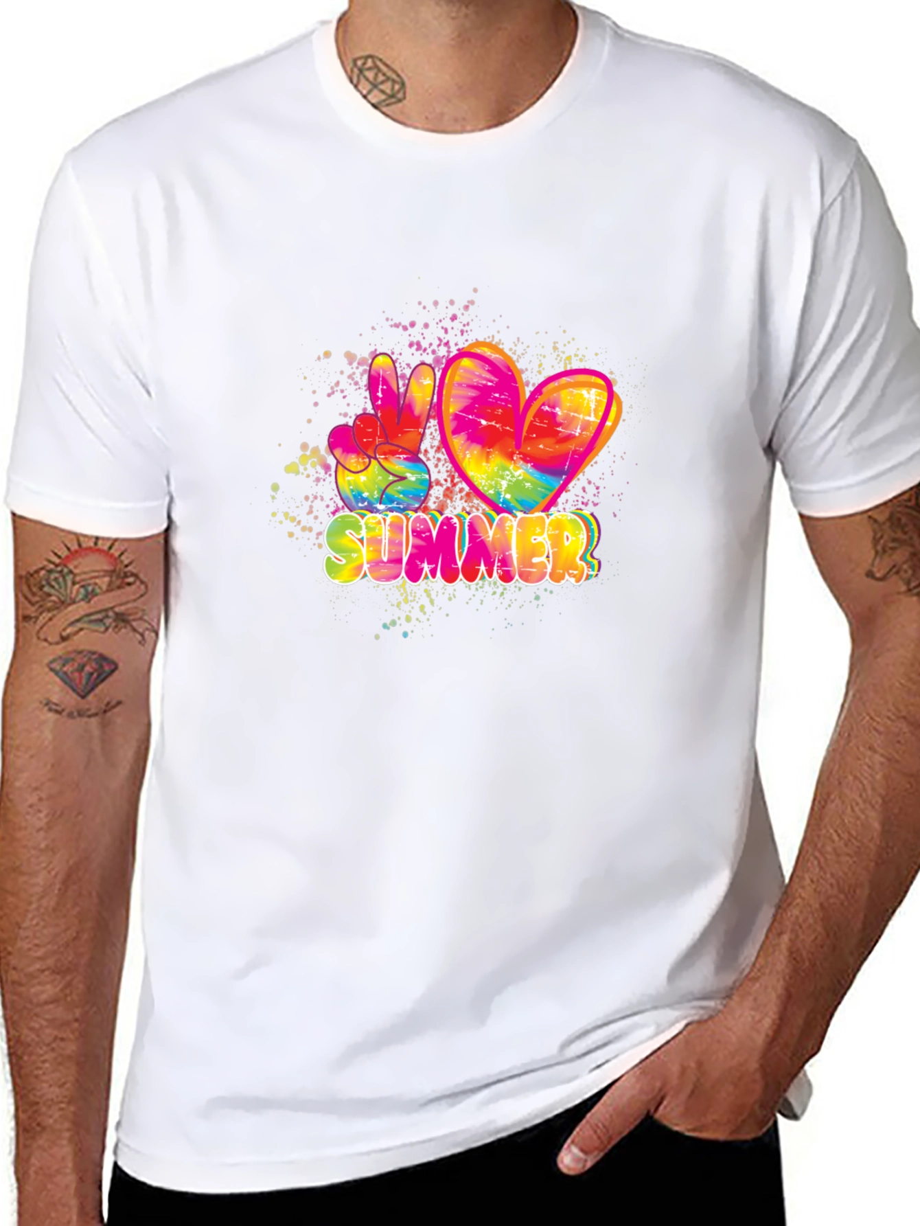 Summer Peace & Love Tie Dye T-Shirt