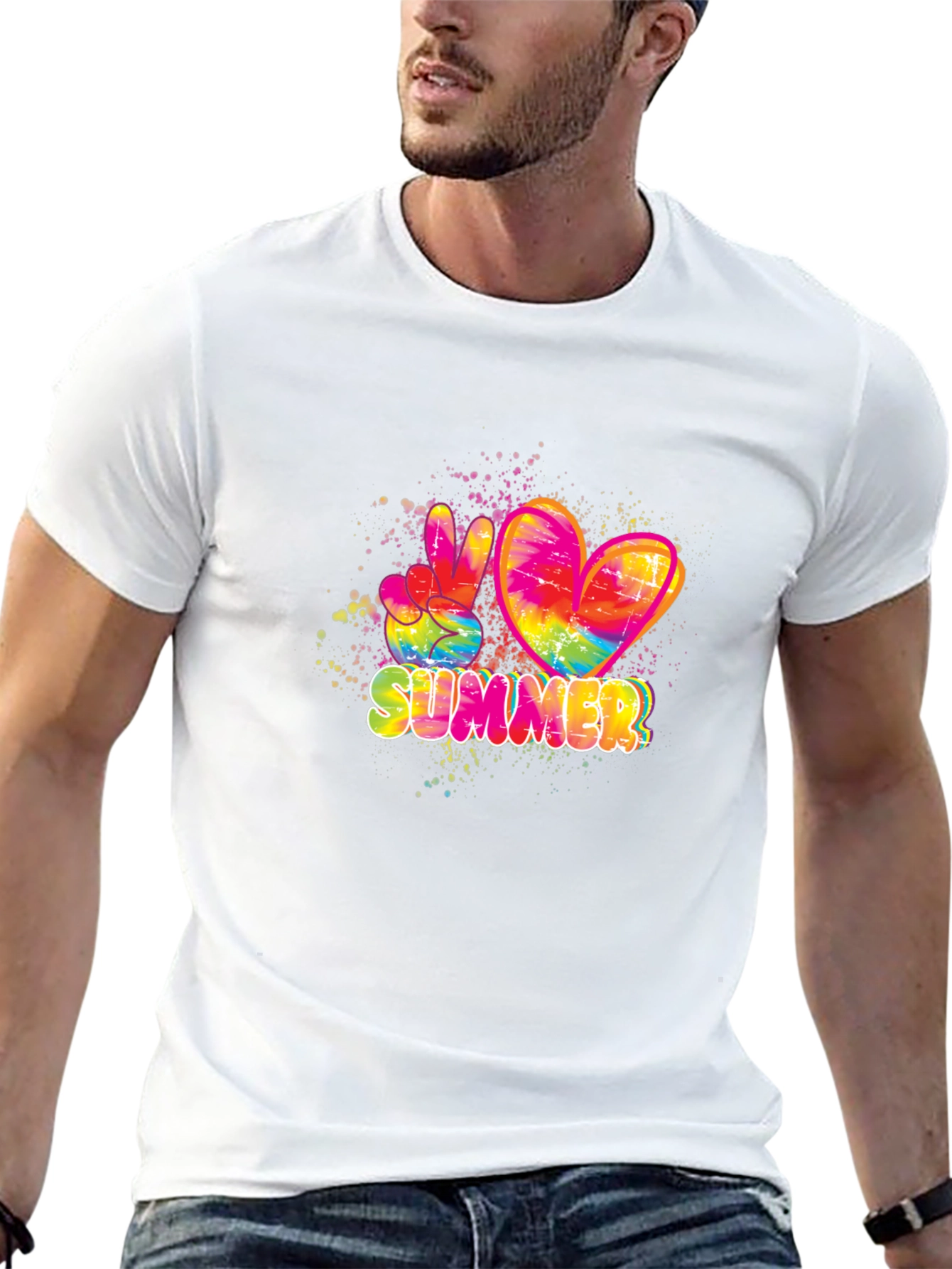 Summer Peace & Love Tie Dye T-Shirt