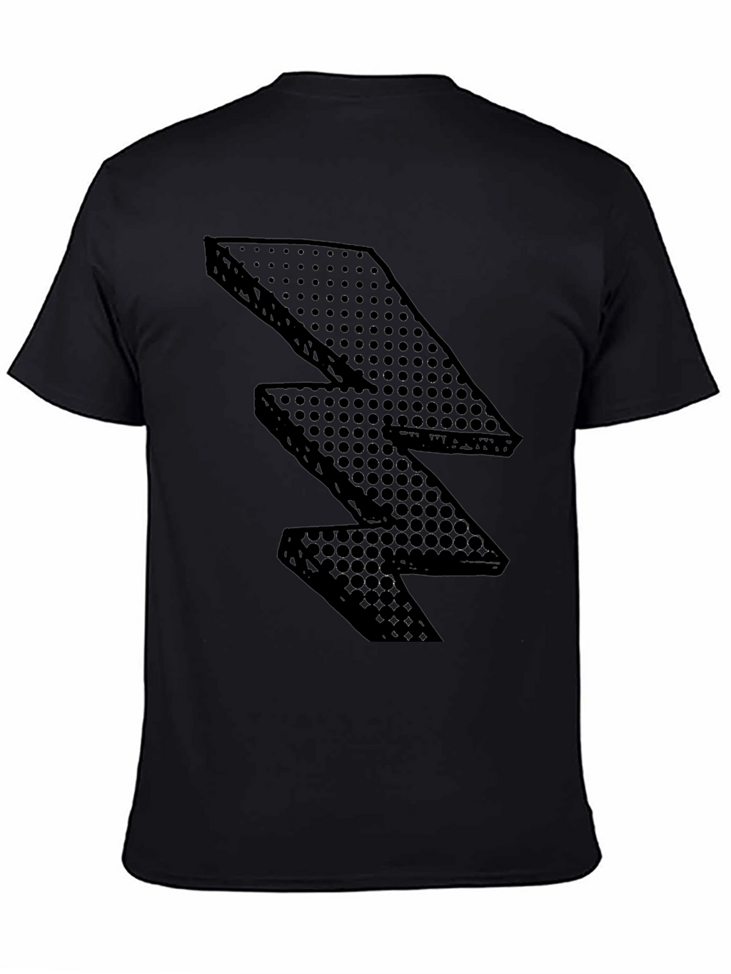Black Lightning Bolt Graphic Tee - Modern Style