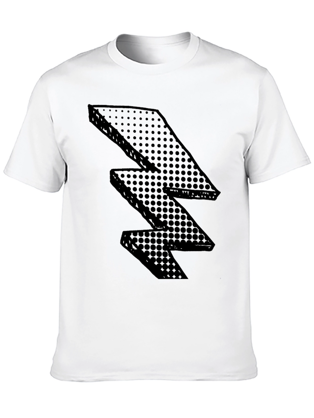 Black Lightning Bolt Graphic Tee - Modern Style