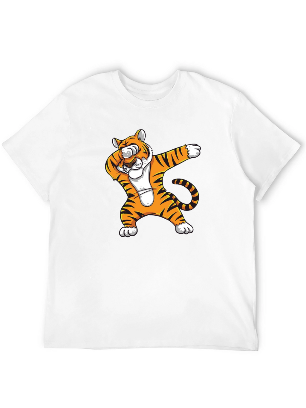 Dabbing Tiger Graphic T-Shirt - Black