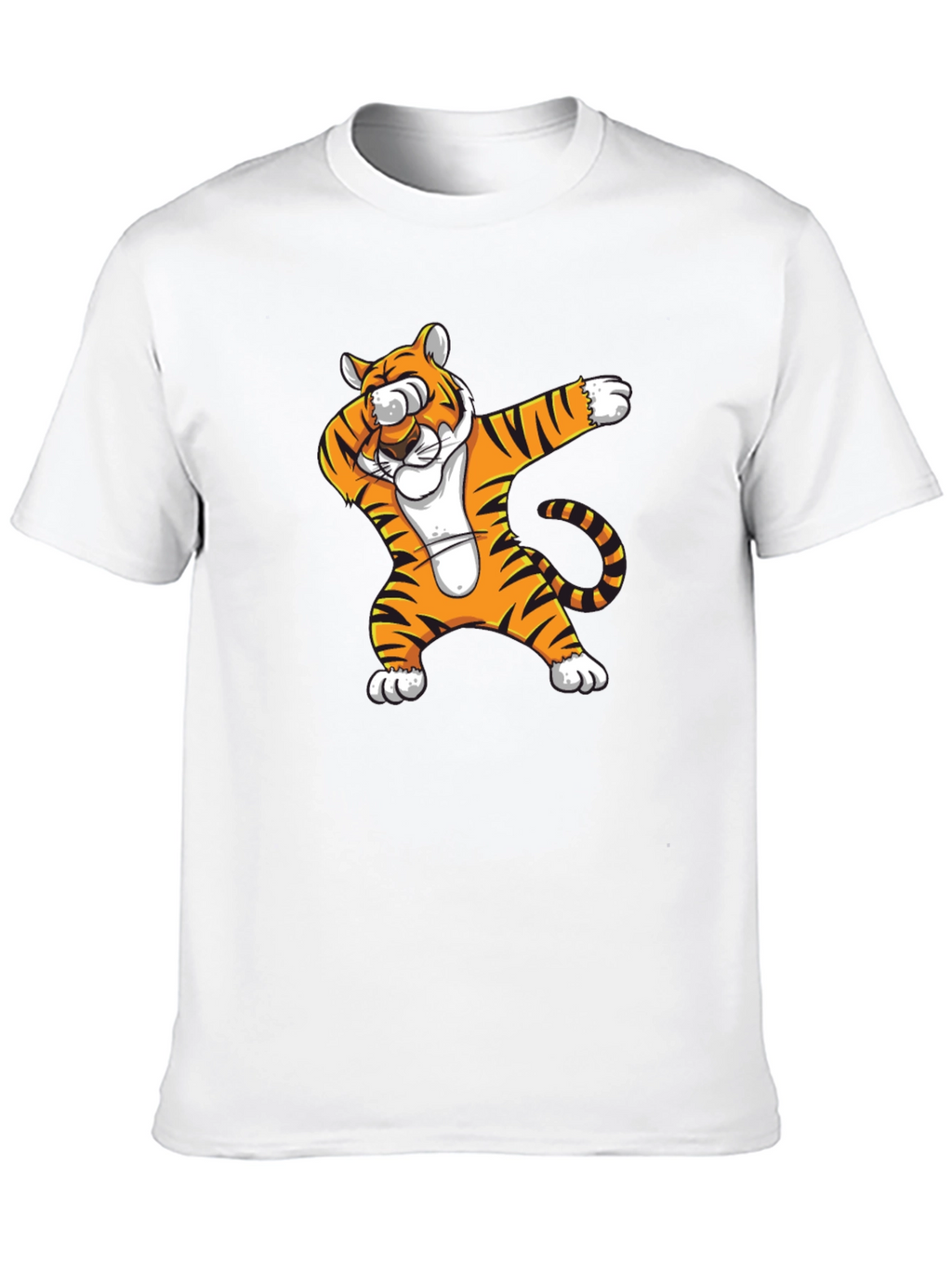Dabbing Tiger Graphic T-Shirt - Black