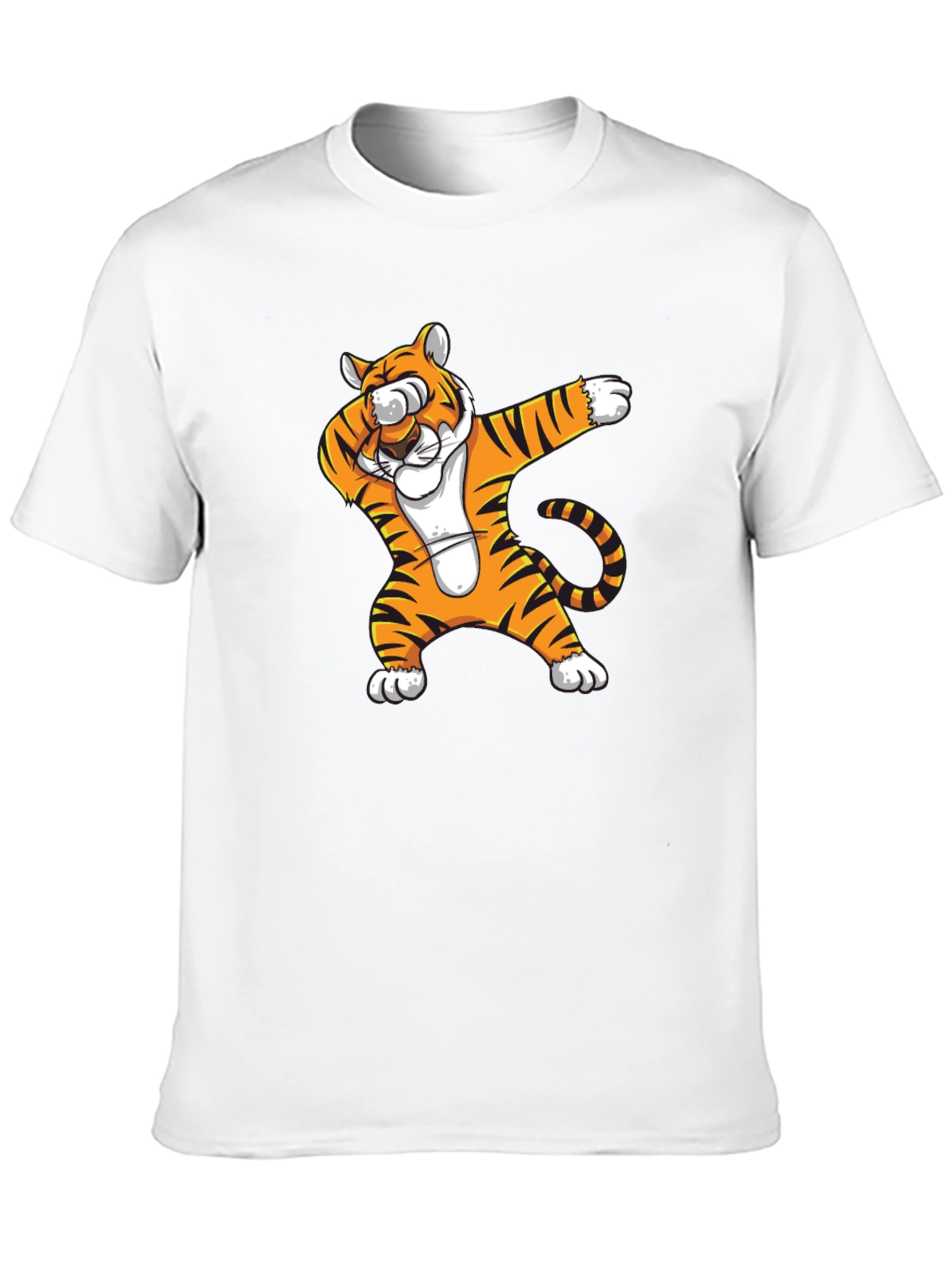 Dabbing Tiger Graphic T-Shirt - Black
