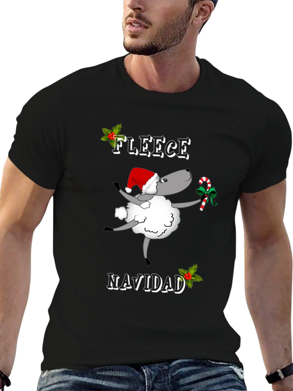 Fleece Navidad Graphic T-Shirt