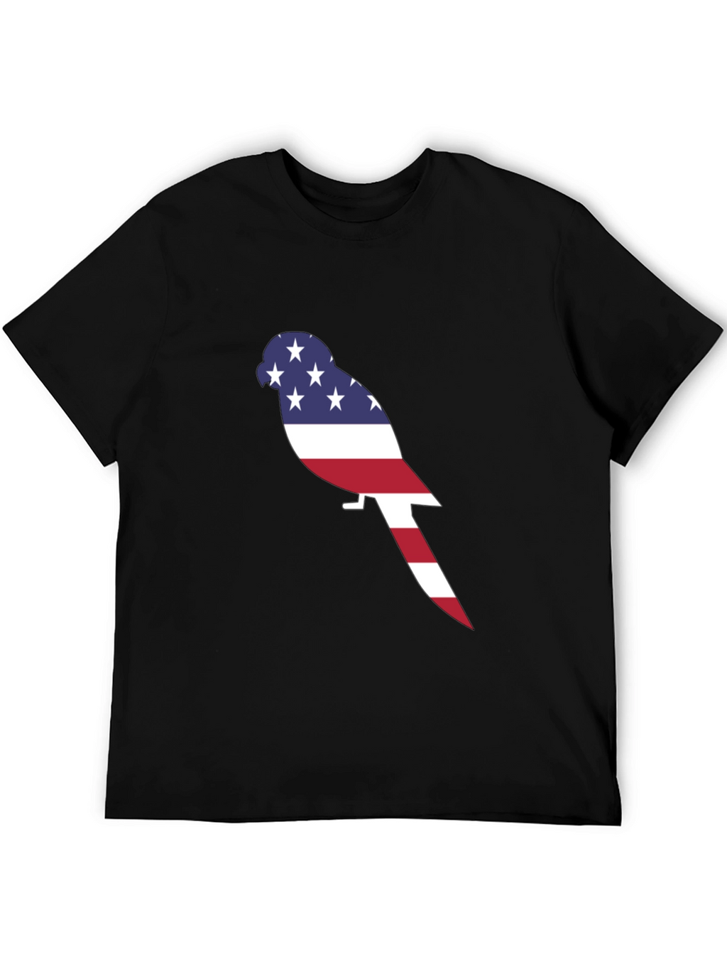 Patriotic Parrot Graphic Tee - American Pride
