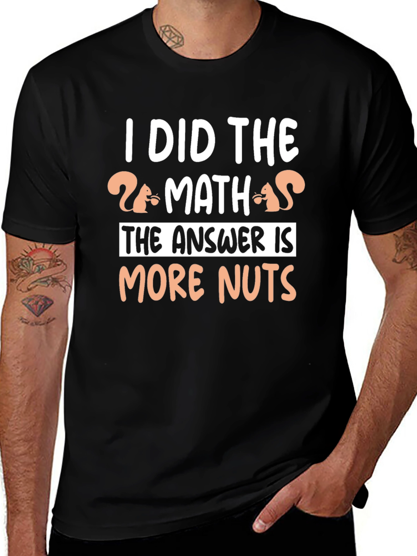 Funny Math Squirrel T-Shirt - More Nuts Answer Tee
