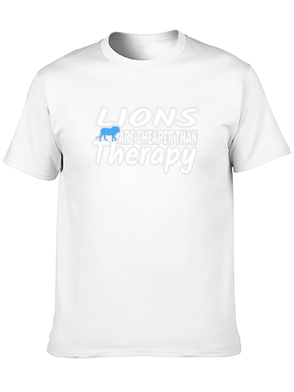 Lions are Cheaper than Therapy - Black Graphic Tee